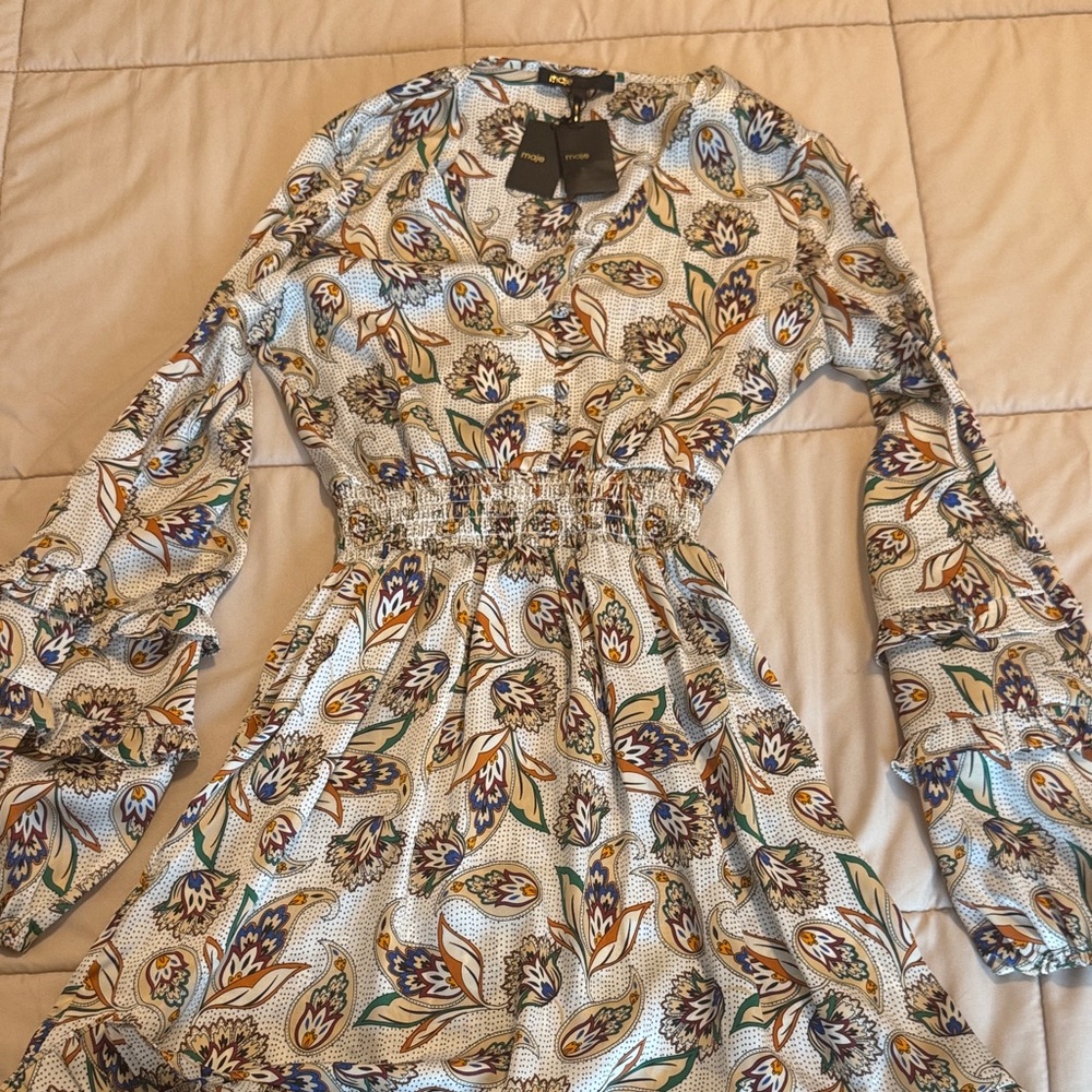 Maje Long Sleeve Short dress